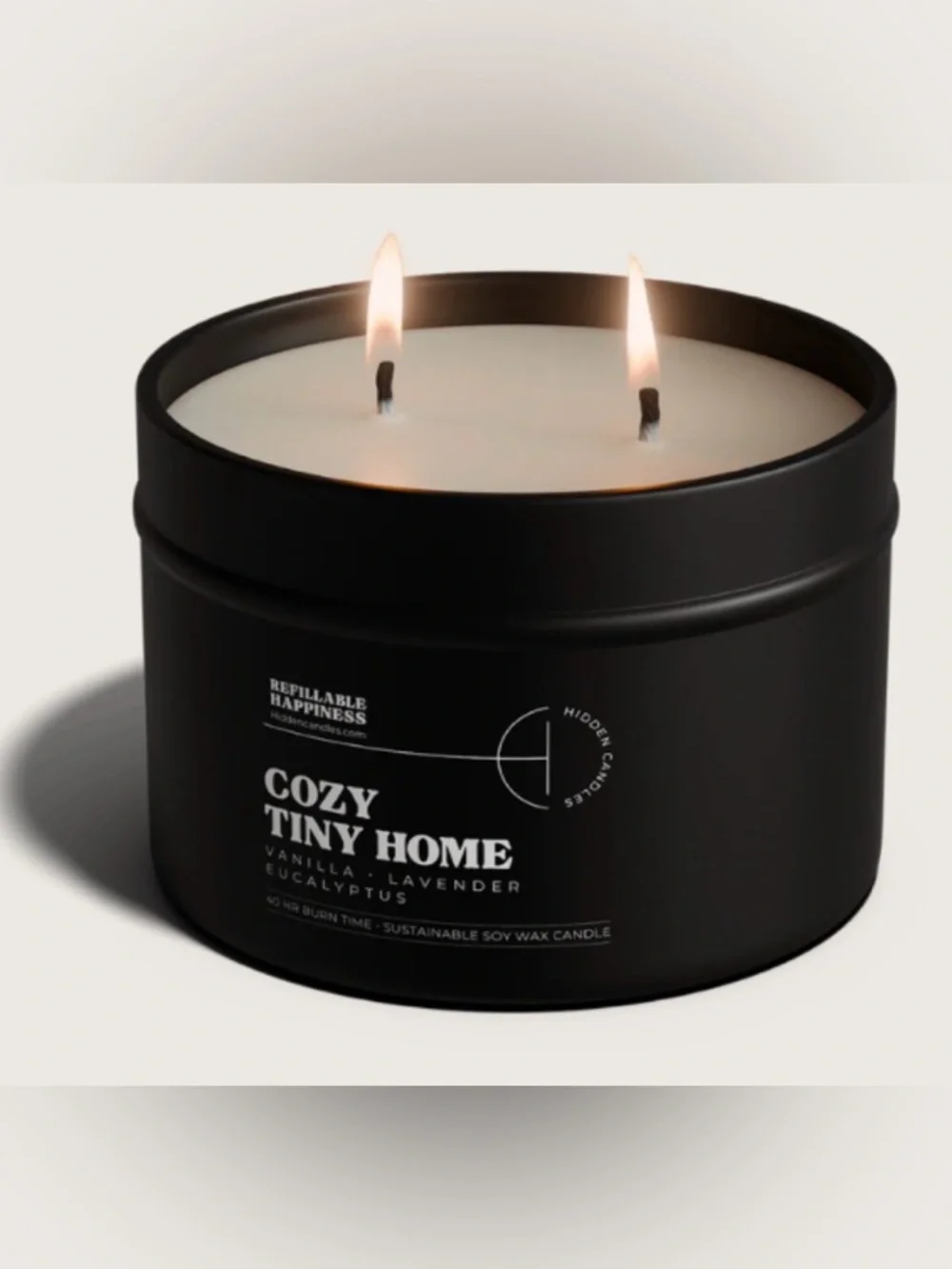 NEW Hidden Candles COZY TINY HOME CANDLE 10.6 OZ LAVENDER, VANILLA & EUCALYPTUS